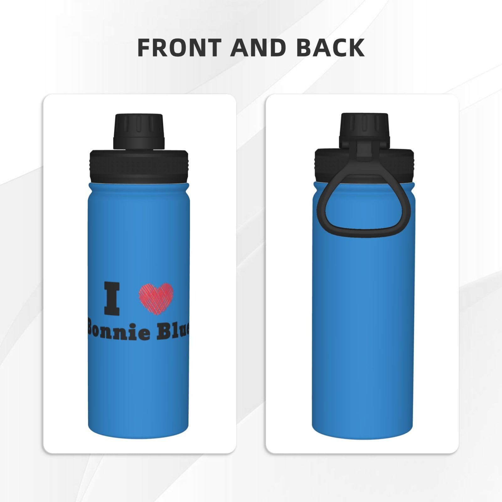 SIYTUAU I Love Bonnie Blue Water Bottle 18 Oz Stainless Steel